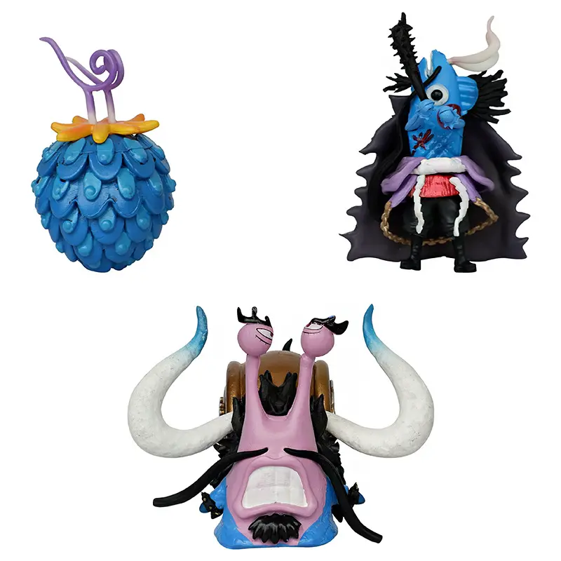 Commercio all'ingrosso OEM PVC giocattoli di plastica in tre pezzi modello quattro imperatori Kaidou pesce frutta Action Figure Anime figura Luffy ingranaggio 5 figura