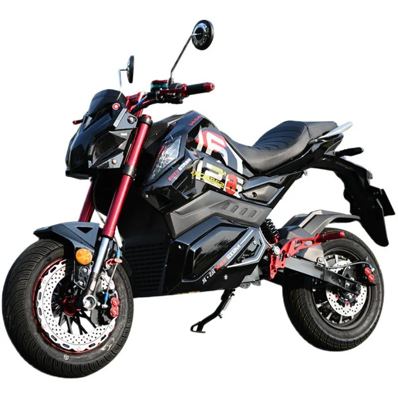 Sepeda Motor Listrik Balap Olahraga 3000W Jarak Jauh Baterai Lithium 72V 50Ah Sepeda Motor Listrik