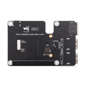 Cappello da PCIe a MiniPCIe / Gigabit Ethernet / USB 3.2 Gen1 per Raspberry Pi 5, supporta il modulo 4G di interfaccia MiniPCIe