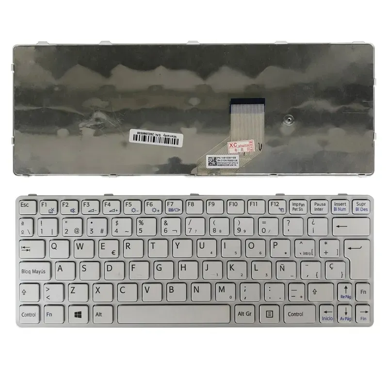 NOVO Teclado para Notebook Espanhol Para SONY VAIO SVE11 SVE111 SVE11113FXB SVE1 série teclado Quadro Branco Notebook KeyboardS