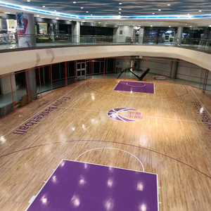 Fiba phê duyệt rắn Bạch Dương Maple gỗ ván ép sàn thể thao cho sân bóng rổ - Product Image 6