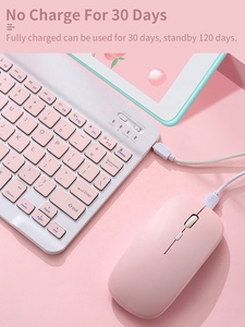 Teclado inalámbrico Universal de 10 pulgadas con Bluetooth, juego de ratón recargable para IPad, Iphone, MAC, teléfono Android, Samsung, Tablet y Windows - Product Image 5