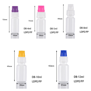 <strong>4ml</strong> 5ml 8ml 10ml 12ml 15ml 30ml 50ml 100ml Plastic <strong>Dropper</strong> <strong>Bottle</strong> with Childproof Cap - Product Image 2