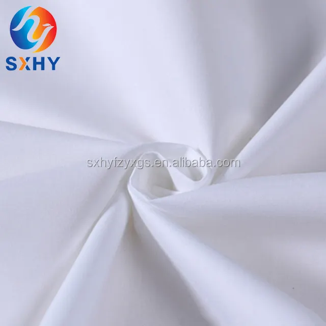 Stok lot polycotton TC65/35 133*72 tekstil beyaz giysi kumaşı ve büzülme