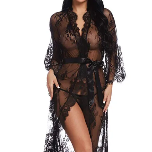 Robe de nuit douce transparente pour femmes, Lingerie pour lune de miel, longue, Sexy, nouvelle collection