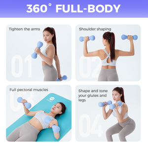 סט dumbפעמון חדר כושר משקולות 16lb 16lb זוג תערובת חול תערובת ערפילית - Product Image 4