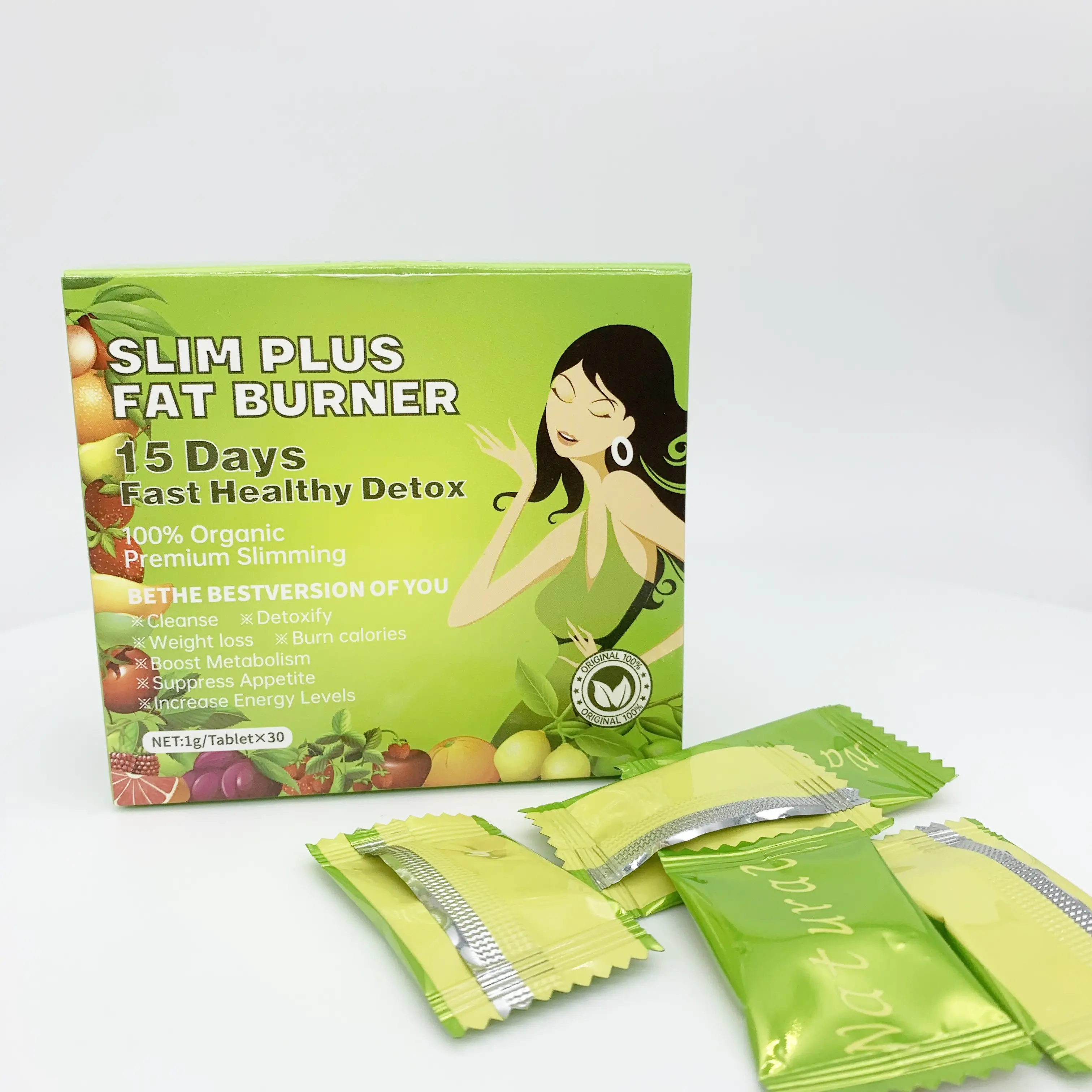 OEM/ODM halal natural herbal pillole per la perdita di peso detox perdere peso bruciare velocemente il grasso che dimagrisce la compressa di caramelle slim plus bruciagrassi