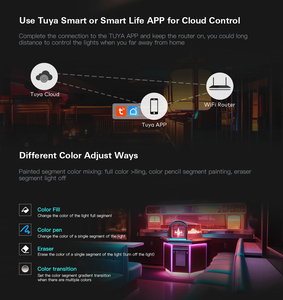 WT-SPI Tuya Wifi SPI светодиодный контроллер программируемый приложением COXO - Product Image 3