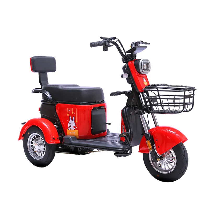 Amortiguador de motocicleta de 48v, suspensión delantera de triciclo eléctrico, asiento de triciclo chino de 3 ruedas