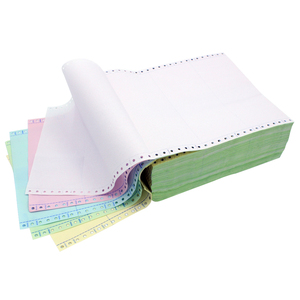Continuo papel de computadora papel de 9,5x5,5 6 capas de impresión de oficina autocopiativo rollo de papel