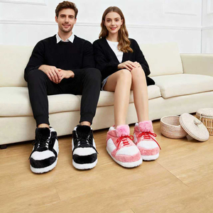 Sandal kets untuk Pria & Wanita, sandal Trainer trendi dalam ruangan luar ruangan mewah hangat - Product Image 1