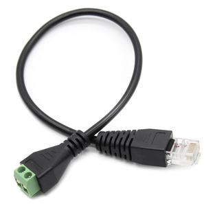 RJ45 a 2PIN 4PIN Terminal RS485 Cable de red RJ45 conector RJ45 macho a 485 conector divisor para CCTV DVR Cable de extensión - Product Image 1