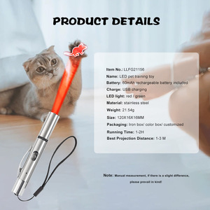 Kunden spezifisches Logo USB Direkt ladung Haustier Interaktives Bewegungs projekt Spielzeug 5 Beleuchtungs muster LED Cat Laser Pointer - Product Image 4