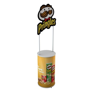 New Model Customized Design Trade Show Banner Stand POR Aluminum Pop-up Advertising Promotion <strong>Counter</strong> With PVC Panel <strong>Table</strong> <strong>Promo</strong> - Product Image 1