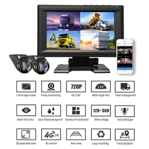 4G WiFi全球定位系统ADAS DMS AI系统7英寸1080P 4通道DVR学校/公共汽车/卡车黑匣子，带车辆后视仪表板凸轮 - Product Image 2