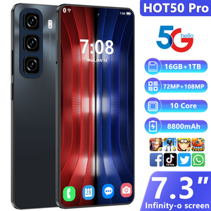 Fnban携帯電話5Gロック解除新しい格安Android 14.0スマートフォン50 Pro + 16 + 1テラバイト7.3インチ高速配送LTEセルラー - Product Image 4