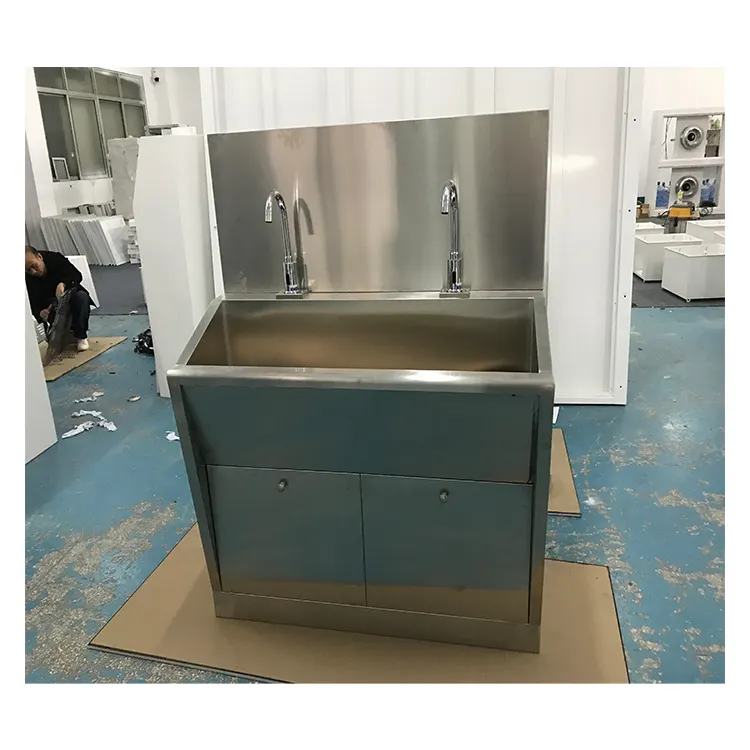 Double People Hospital Stainless Steel Wash Sink Surgical Sink for Doctor for Nurse
