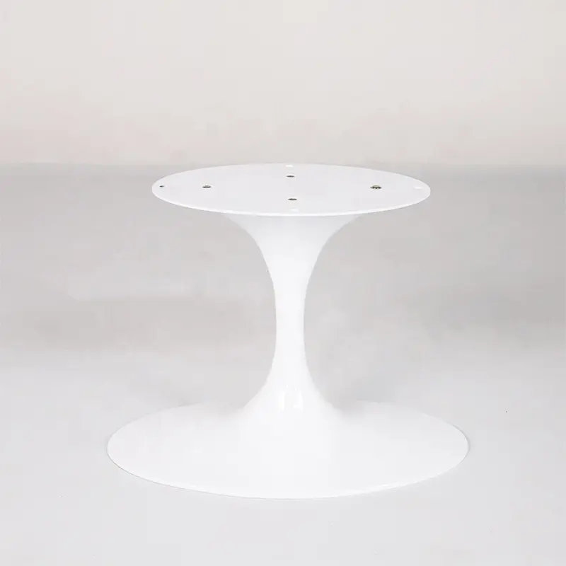 Mobilier moderne Quincaillerie Conception tulipe Support en métal moulé petits pieds ovales en aluminium Table basse pieds table basse