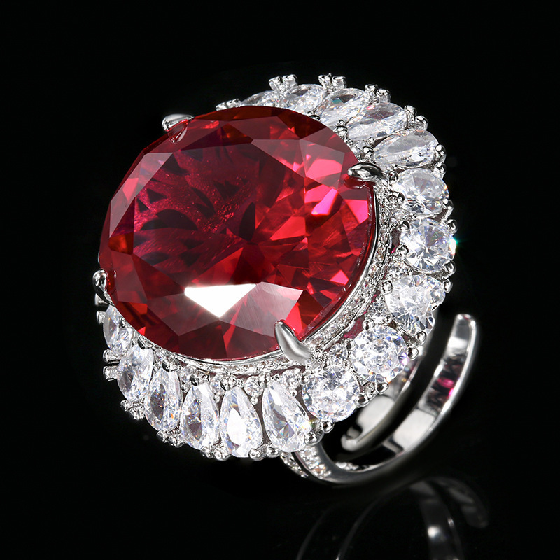 open size Red corundum ring