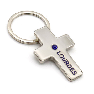 Ustom-Llavero de metal con forma de cruz de Jesús, llavero con diamantes de imitación - Product Image 1
