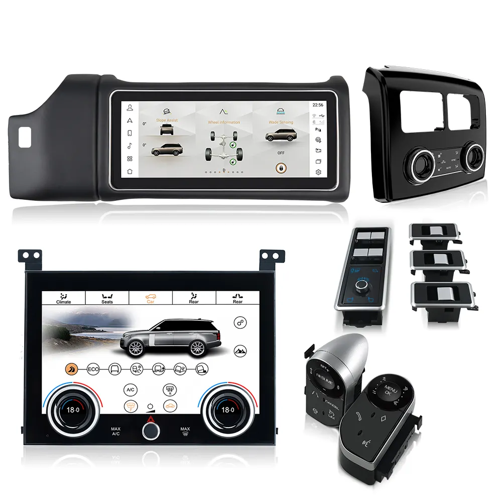 12.3 inch Car Stereo đài phát thanh GPS navigation cho Land RANGE ROVER Vogue l405 2013-2017, màn hình cong Android Auto Wifi Carplay
