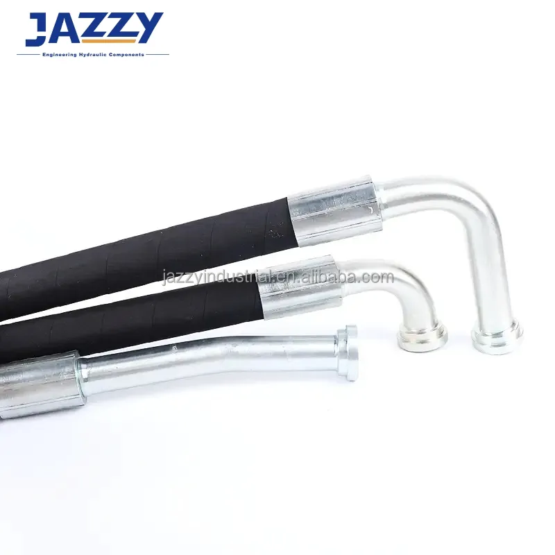 JAZZY hidrolik kauçuk hortum SAE 100R16 pürüzsüz kapak R17 R5 / SAE J 1402 5R yüksek sıcaklık DIN EN SAE 100R13 hidrolik hortumlar