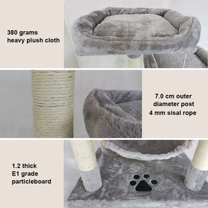 ต้นไม้แมวกระดาษแข็งขนาดใหญ่หลายระดับสำหรับเกาแมวเฟอร์นิเจอร์ในบ้าน - Product Image 6