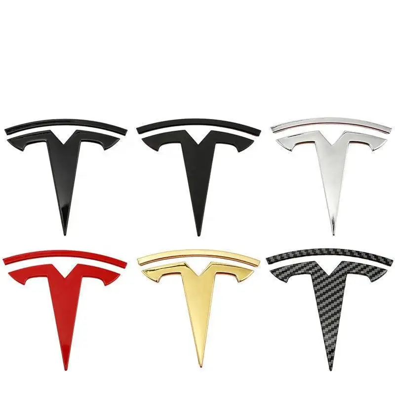 Model Y 3 için direksiyon ön arka bagaj logosu kapak Sticker rozet çıkartmaları amblem araba aksesuarları Tesla için Logo çıkartmaları 120mm