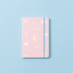 Impresión personalizada A6 Tela Lino Autoconfianza Cuidado Mindful Planner Afirmación Diario Cuaderno con banda elástica para niños - Product Image 3