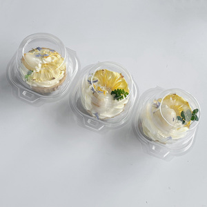 Dùng một lần duy nhất <span class=keywords><strong>cupcake</strong></span> rõ ràng bánh container Stackable sâu Dome <span class=keywords><strong>cupcake</strong></span> tàu sân bay với dập nổi cho thực phẩm sử dụng - Product Image 4