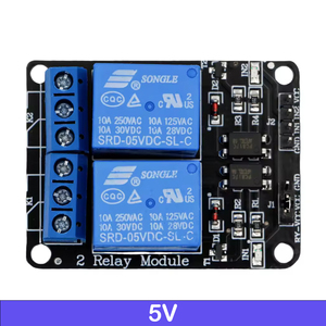 5V 12V Relais modul 2-Kanal-Triggerplatinenabschirmung mit niedrigem Pegel und Optokoppler-Relais ausgang für PIC AVR ARM MCU - Product Image 5
