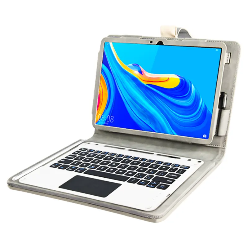 最も人気のあるスマートキーボードタブレットケースiPadカバーレザーパッドケース (キーボード付き)