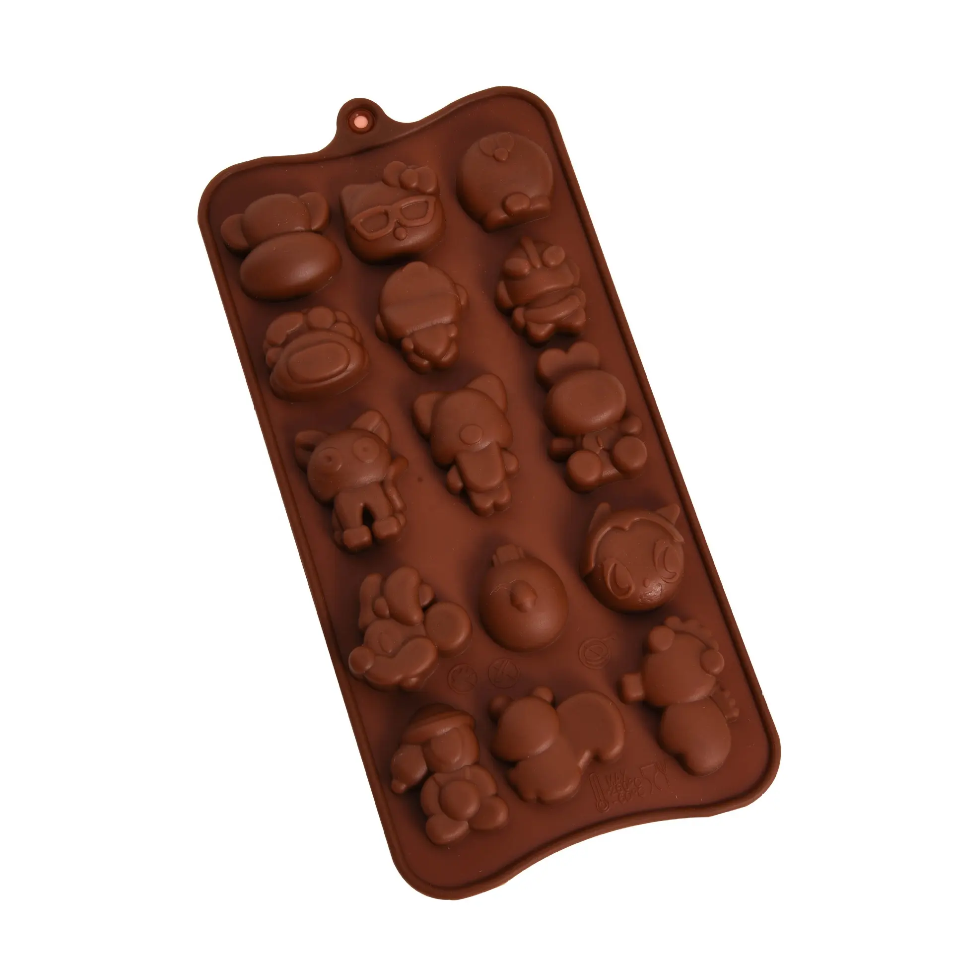 Многоразовая антипригарная силиконовая форма для шоколада в форме кролика, 15 полостей