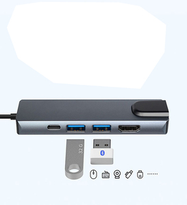 <strong>Type</strong>-c Charging Multiport Usb Hub 4k HD USB C 3.0 Ethernet Rj45 5 in 1 Usb-C Docking Station for <strong>Computer</strong> - Product Image 1