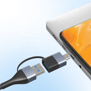 2 in 1 2500Mbps Ethernet adaptörü, USB C USB A RJ45 2.5 Gigabit LAN Thunderbolt 3, MacBook Pro MacBook Air vb için - Product Image 3