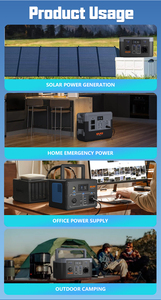 批发价格户外储能120V/230v 300WH 1500wh USB便携式电站美国插头太阳能发电机 - Product Image 6