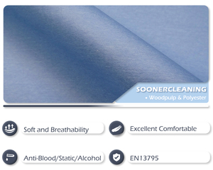 Chất lượng cao không thấm nước cuộn vải bệnh viện tấm ga trải giường bao gồm <span class=keywords><strong>laparotomy</strong></span> y tế màn dùng một lần phẫu thuật - Product Image 5