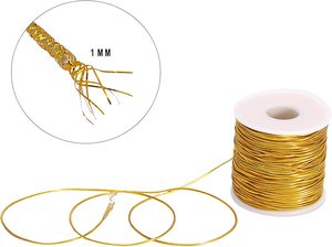 金色和银色金属手工松紧带套绳，用于圣诞串松紧带 - Product Image 3