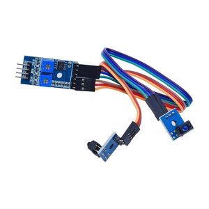 Modulo sensore di tracciamento a 2 vie linea in bianco e nero rilevamento fotoelettrico TCRT5000 auto intelligente dedicato - Product Image 1