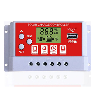 Controlli di ricarica solari intelligenti al litio Lifepo4 Dual USB 12V 24V LCD 10/20/30A Smart PWM - Product Image 1