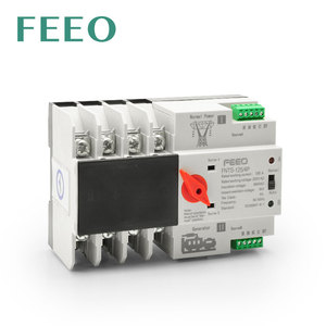 FEEO FNTS-125 4 P 400V 125A ATS otomatik manuel Transfer anahtarı dağıtım PC için dört fazlı 125 Amp 4 kutuplu geçiş anahtarı - Product Image 3