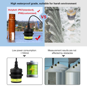 Transmisor de nivel ultrasónico de medición de nivel de tanque líquido de agua 4-20mA RS485 - Product Image 5