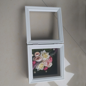 Moderne neue Frontab deckung 3D Square <span class=keywords><strong>Deep</strong></span> Wood <span class=keywords><strong>Shadow</strong></span> <span class=keywords><strong>Box</strong></span> Frames Weiße Vitrine 6 "Foto rahmen Design