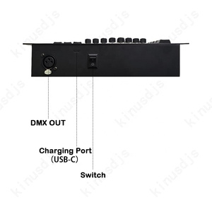 Kinusdjs DMX 512 панель управления консоли с памятью питания Type-C перезаряжаемый 40-канальный DMX контроллер света для освещения - Product Image 5