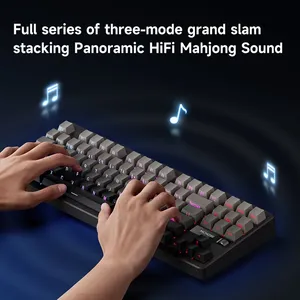 Mchose G87 RGB Customized Gaming <strong>Keyboard</strong> Mechanical Tri-mode Wireless Gasket Structure Multifunctional Knob Hot Swap-Key - Product Image 2