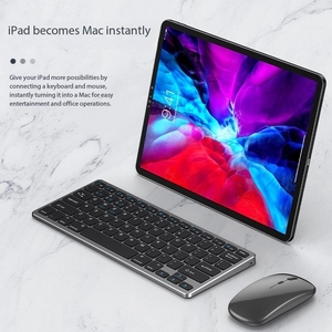 Juego de ratón y teclado inalámbrico retroiluminado RGB recargable portátil ultrafino, conexión USB Mini para PC, ordenador portátil de escritorio - Product Image 5