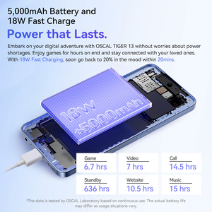 L Tiger 13สมาร์ทโฟน5000mAh Android 14 Face Unlock 8 + 256GB 18W ชาร์จเร็ว50MP กล้องหลัก blackview Mobile CDMA OCTA Core - Product Image 6