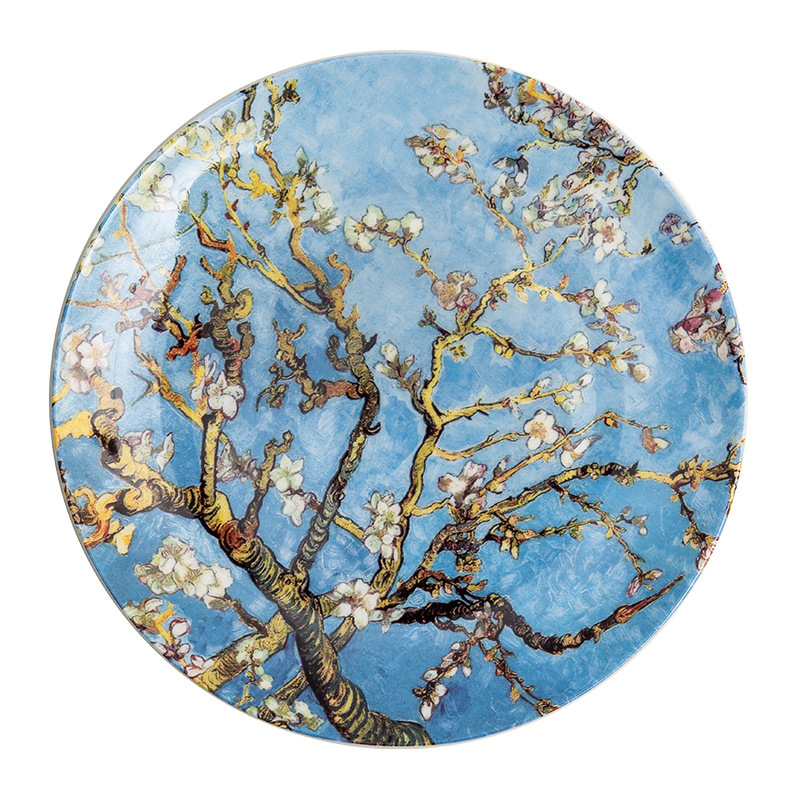 8 inch plate blue