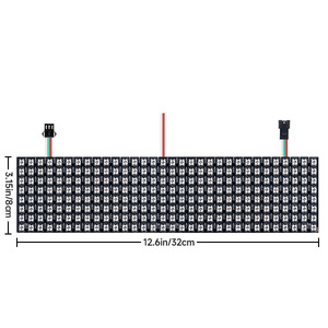 ไฟ LED ดิจิตอลแบบปรับได้ WS2812B แผงไฟ WS2812แผงวงจรแบบปรับได้โมดูลเมตริกซ์หน้าจอ5V 8X32 - Product Image 1