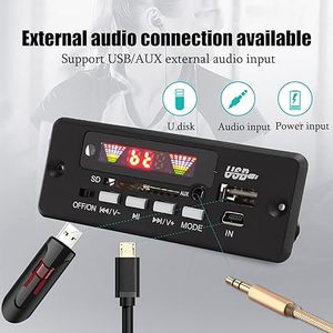 MP3 декодер модуль декодирования платы 5 В 12 В автомобильный USB MP3-плеер WMA WAV TF слот для карт/USB/FM Удаленный модуль платы - Product Image 2